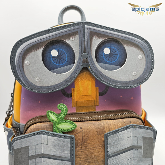 Loungefly Disney Pixar WALL-E Figural WALL-E with Trash Yellow Mini Backpack Bag